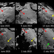Photos taken of the same site from May 24 to July 11, 2015. (Image: ESA)